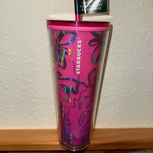 Starbucks 2023 Holiday Pink Ribbon Color Changing Venti Tumbler.